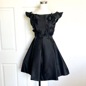 JOHN PAUL ATAKER Mini Black Fit And Flare Dress